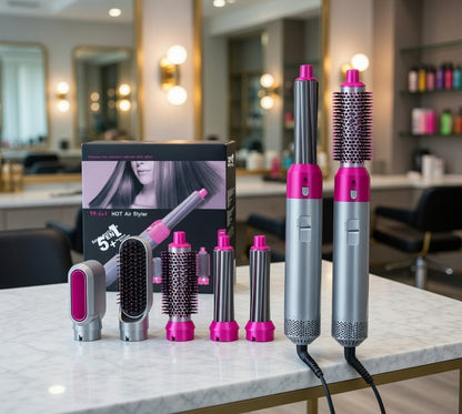 Cepillo Multiuso Rizador Secador 5 En 1