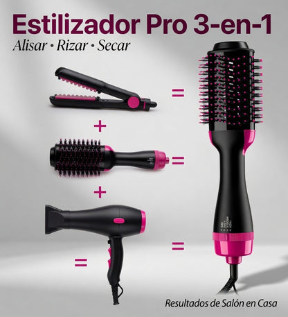 Cepillo 3 en 1™️ Peina - Seca - Alisa